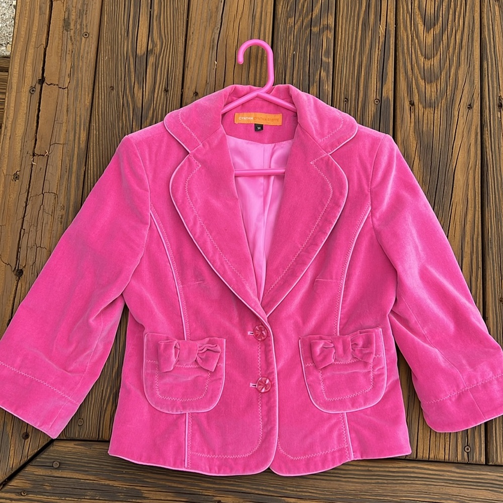 Cynthia Steeffe 3/4-sleeve Pink Velvet Jacket